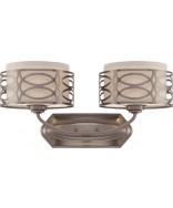 Nuvo Lighting 60/4722 Harlow 2 Light Vanity Fixture with Khaki Fabric Shades