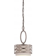 Nuvo Lighting 60/4728 Harlow 1 Light Mini Pendant Khaki Fabric Shade