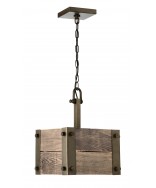 Nuvo 60/6421 Winchester Collection 1 Light Mini Pendant With Aged Wood