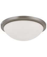 Nuvo Lighting 62/1843 Button 13 Inch LED Flush Mount Fixture Brushed