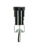 Satco | 80/1300 | Phenolic E12 Candelabra Base Socket with 26" inch Leads Octagon 1-3/4"