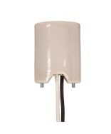 Satco 80/1377 | Keyless Porcelain Mogul Base Socket 5KV w/16" Inch Leads