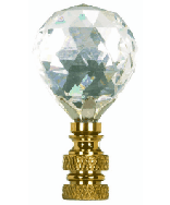 Satco|Nuvo 90/1736 | Satco Lamp Finial 2-1/4" Height Ball Cut Crystal