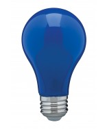 Satco S14985 8 Watt A19 LED Bulb Ceramic Blue Medium Base 120 volts