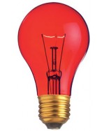 Satco S6080 25A/TR 25 Watt 130 Volt A19 Transparent Red