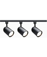 Nuvo Lighting TK323 Track Lighting Kit Black 3 Light Bullet Cylinder Head R30 Incandescent