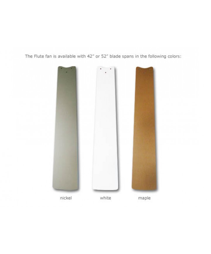 Modern Fan Company FLU-GW-52-MP-751-NC Flute Gloss White Ceiling Fan