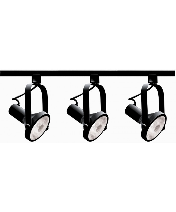 Nuvo Lighting 3-Light Black Angle Arm LED Plug-In Track Kit - #57T84