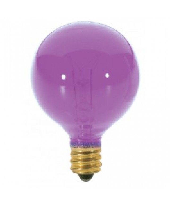 SATCO S3830 10-Watt G12.5 Light Bulb - 120V Pear Candelabra Base, Outside White